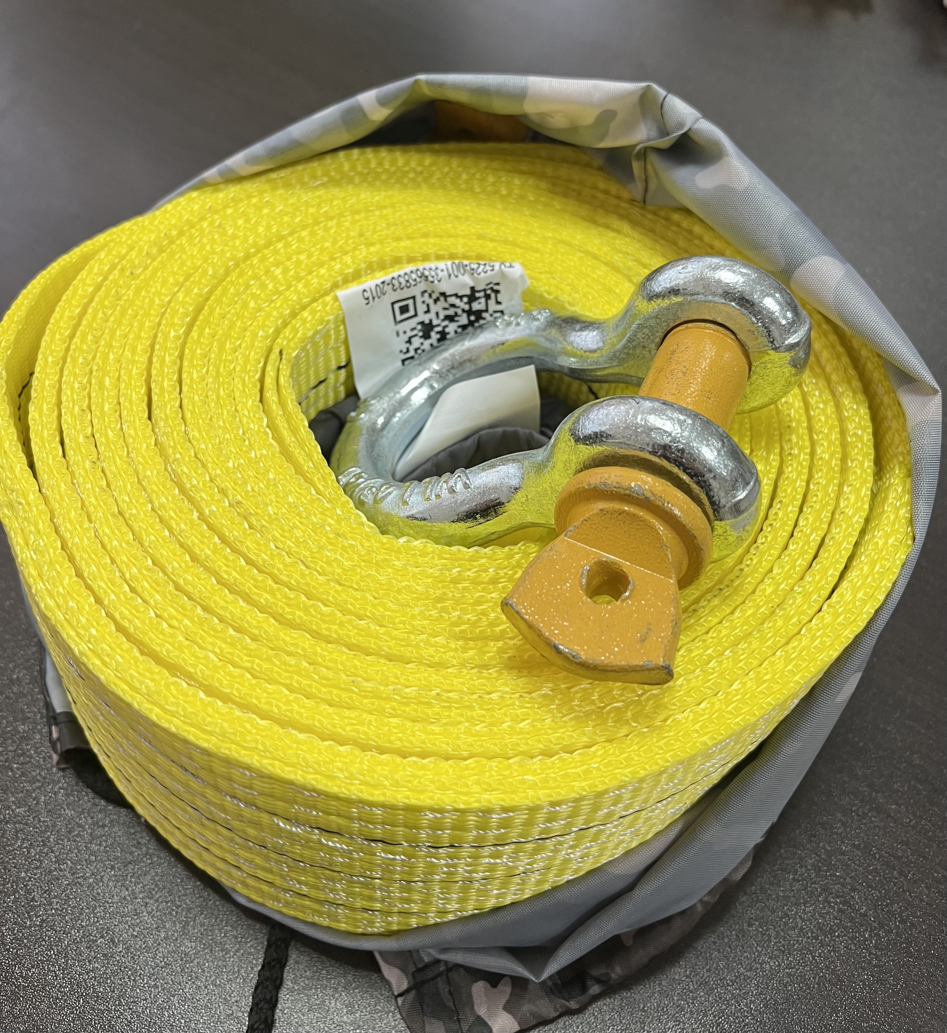 Стропа желтая 10т 5м со скобами в 2 слоя в сумке