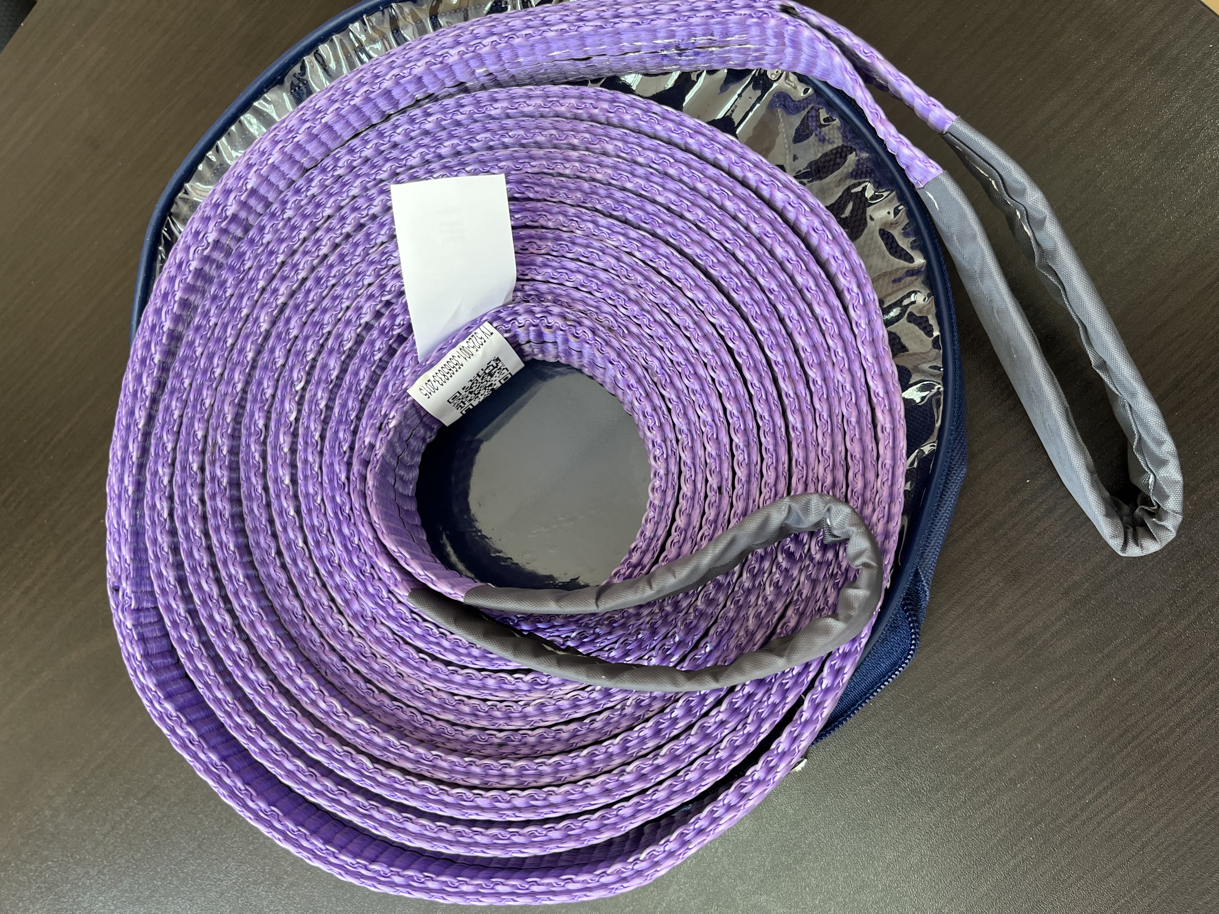 Стропа(трос) буксировочный 3т длинна 5м в 2а слоя с двумя петлями в сумке